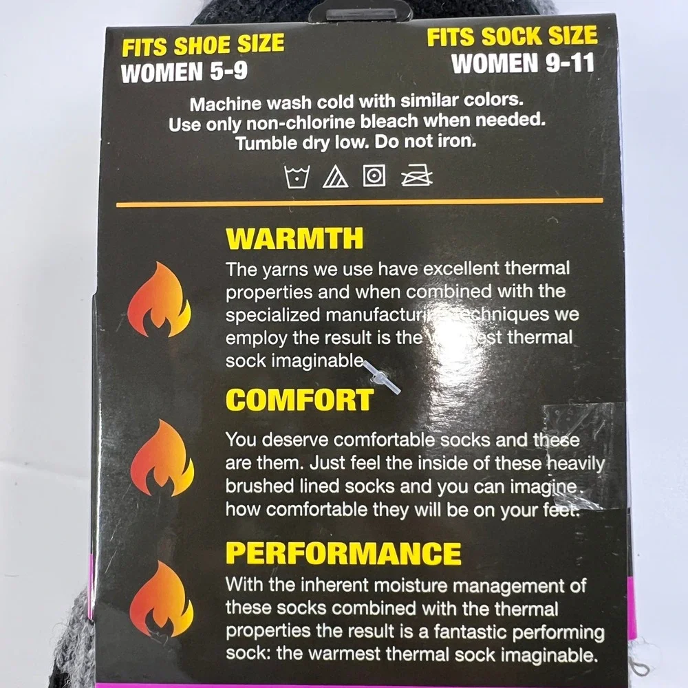Escape Heat Insulated Thermal Socks Women 9 11‎ Gray Black Aqua Stripe Cozy Warm